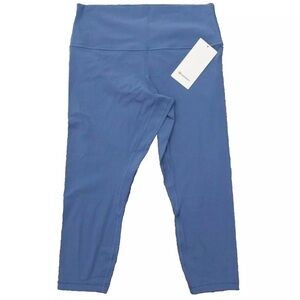 NWT Lululemon Size 14 Align Ribbed High Rise Crop 23” Oasis Blue